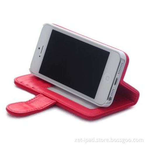 Flip leather wallet cases for iPhone 5/5S, ultra-thin design